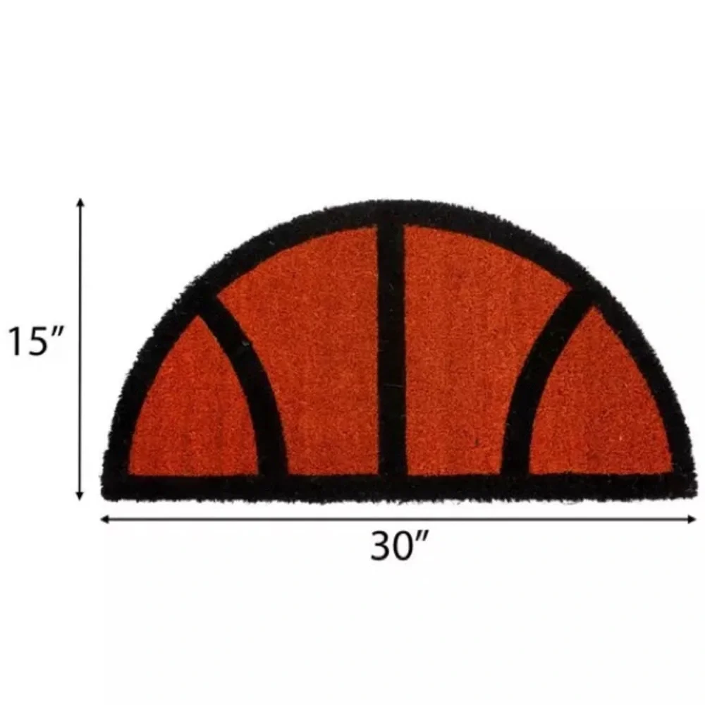 Basketball Half Circle Coir Doormat
